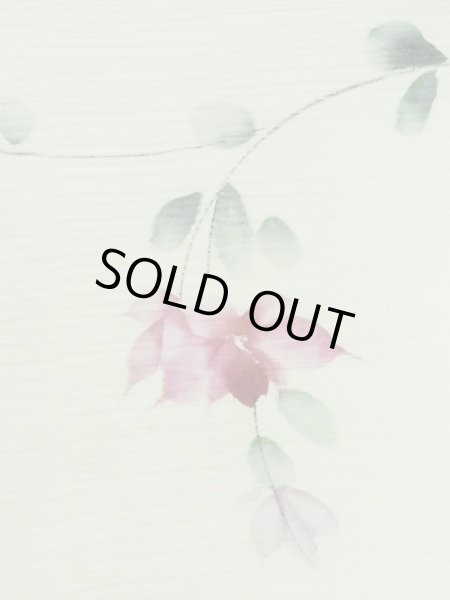 画像8: M0908C  女性用 羽織  化繊  淡い 黄緑色, 花 【中古】 【USED】 【リサイクル】 ★★☆☆☆ (8)