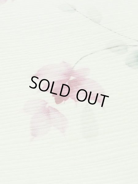 画像9: M0908C  女性用 羽織  化繊  淡い 黄緑色, 花 【中古】 【USED】 【リサイクル】 ★★☆☆☆ (9)