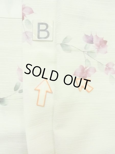 画像16: M0908C  女性用 羽織  化繊  淡い 黄緑色, 花 【中古】 【USED】 【リサイクル】 ★★☆☆☆ (16)