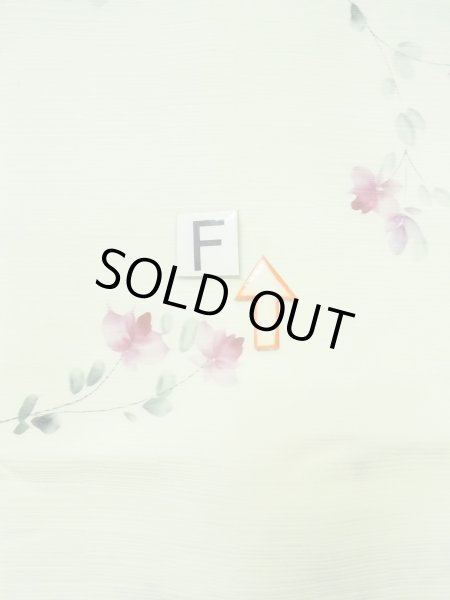 画像20: M0908C  女性用 羽織  化繊  淡い 黄緑色, 花 【中古】 【USED】 【リサイクル】 ★★☆☆☆ (20)