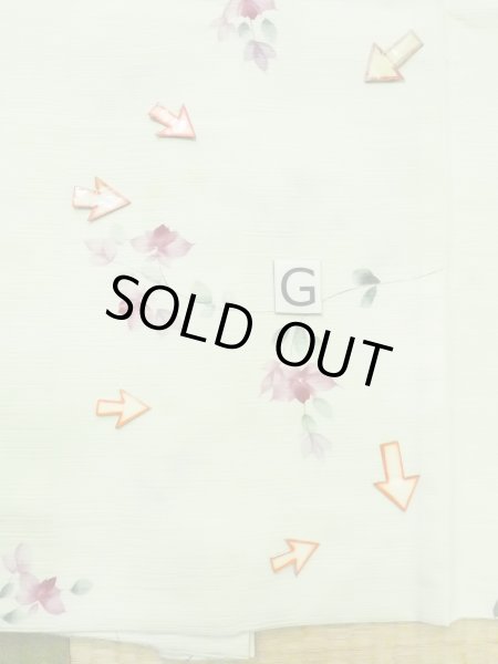 画像21: M0908C  女性用 羽織  化繊  淡い 黄緑色, 花 【中古】 【USED】 【リサイクル】 ★★☆☆☆ (21)