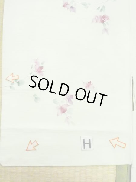 画像22: M0908C  女性用 羽織  化繊  淡い 黄緑色, 花 【中古】 【USED】 【リサイクル】 ★★☆☆☆ (22)