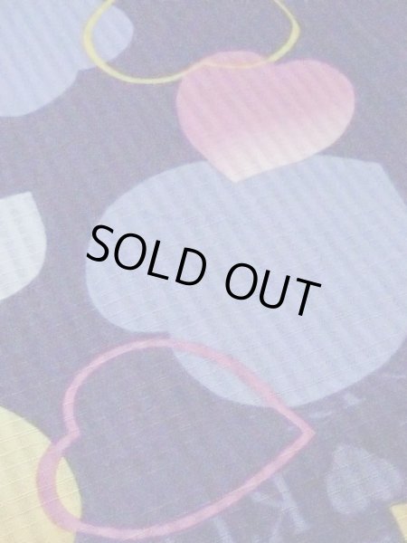 画像10: M0914D  女性用 浴衣（海外製） ハート、キティちゃん柄 綿   紺,  【中古】 【USED】 【リサイクル】 ★★☆☆☆ (10)