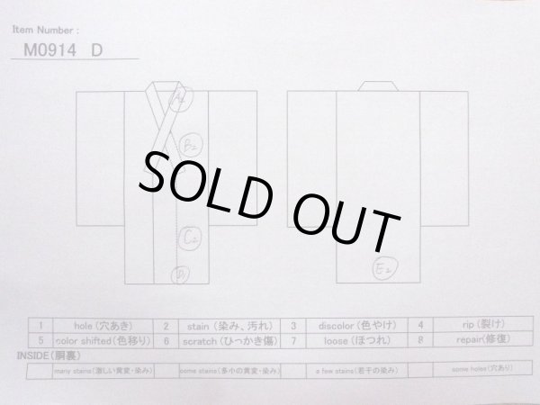 画像12: M0914D  女性用 浴衣（海外製） ハート、キティちゃん柄 綿   紺,  【中古】 【USED】 【リサイクル】 ★★☆☆☆ (12)