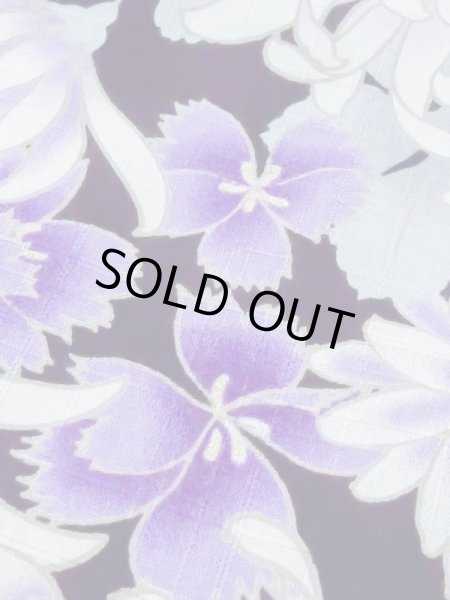 画像10: M0914I  女性用 浴衣（海外製） 撫子柄 綿   黒, 菊 【中古】 【USED】 【リサイクル】 ★★★★☆ (10)