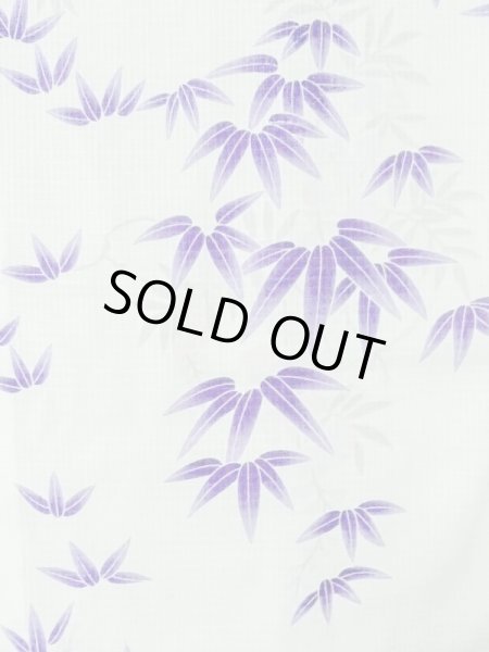 画像4: M0914L  女性用 浴衣（海外製）  綿   白, 花 【中古】 【USED】 【リサイクル】 ★★☆☆☆ (4)