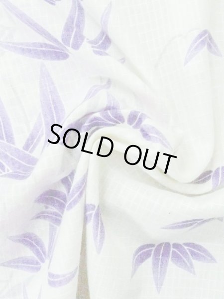画像11: M0914L  女性用 浴衣（海外製）  綿   白, 花 【中古】 【USED】 【リサイクル】 ★★☆☆☆ (11)