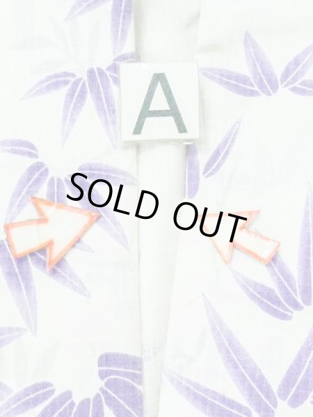 画像15: M0914L  女性用 浴衣（海外製）  綿   白, 花 【中古】 【USED】 【リサイクル】 ★★☆☆☆ (15)