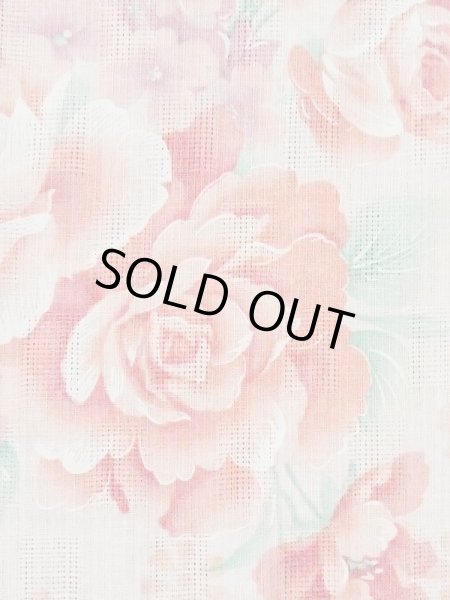 画像5: M0914O  女性用 浴衣（海外製）  綿麻 淡い 薄い 珊瑚色, 花 【中古】 【USED】 【リサイクル】 ★★★★☆ (5)