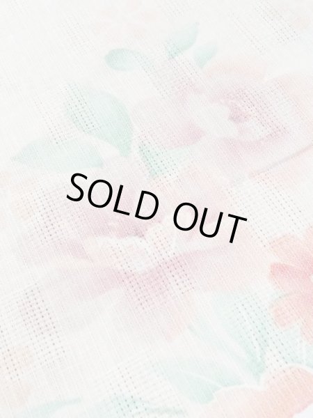 画像9: M0914O  女性用 浴衣（海外製）  綿麻 淡い 薄い 珊瑚色, 花 【中古】 【USED】 【リサイクル】 ★★★★☆ (9)