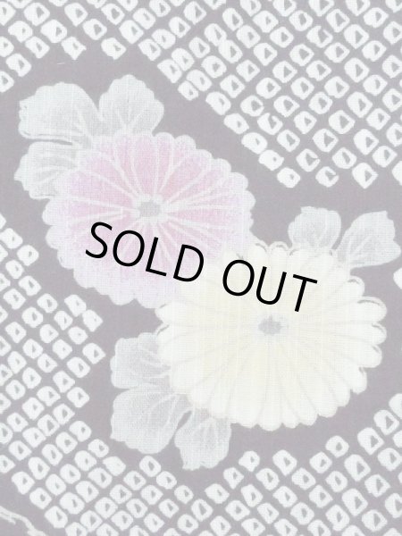 画像7: M0914Q  女性用 浴衣(海外製)  綿   黒, ぼたん 【中古】 【USED】 【リサイクル】 ★★★★☆ (7)