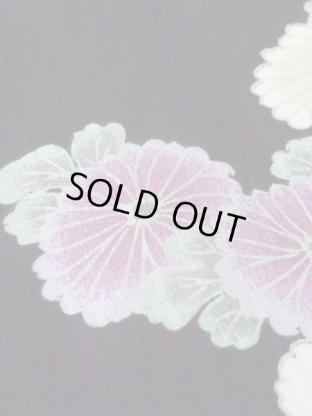 画像9: M0914Q  女性用 浴衣(海外製)  綿   黒, ぼたん 【中古】 【USED】 【リサイクル】 ★★★★☆ (9)