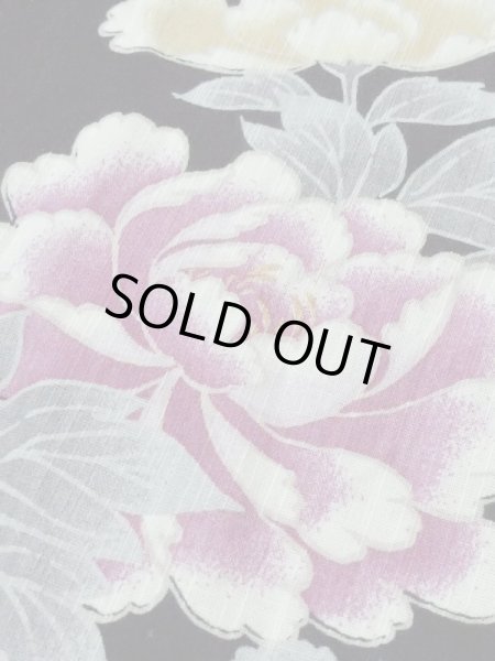 画像10: M0914Q  女性用 浴衣(海外製)  綿   黒, ぼたん 【中古】 【USED】 【リサイクル】 ★★★★☆ (10)