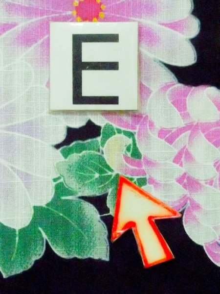 画像16: M0914R  女性用 浴衣(海外製)  綿   黒, 桜 【中古】 【USED】 【リサイクル】 ★★☆☆☆ (16)