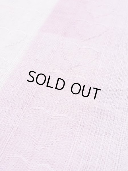 画像8: M0914T  女性用 浴衣（海外製） ハイビスカス柄、地紋：ハート柄 綿   桃色,  【中古】 【USED】 【リサイクル】 ★★★☆☆ (8)