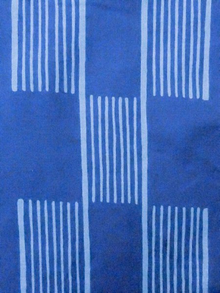 画像6: M0914Z  女性用 浴衣(海外製) うさぎ柄 綿   青, 線 【中古】 【USED】 【リサイクル】 ★★★☆☆ (6)