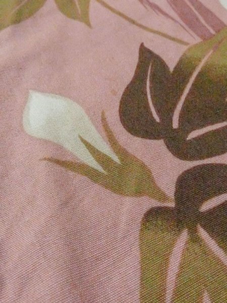 画像8: M0915A  女性用 浴衣(海外製) 朝顔 綿 薄い 灰色がかった 珊瑚色, 線 【中古】 【USED】 【リサイクル】 ★★☆☆☆ (8)