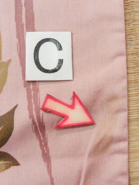 画像14: M0915A  女性用 浴衣(海外製) 朝顔 綿 薄い 灰色がかった 珊瑚色, 線 【中古】 【USED】 【リサイクル】 ★★☆☆☆ (14)