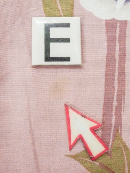 画像16: M0915A  女性用 浴衣(海外製) 朝顔 綿 薄い 灰色がかった 珊瑚色, 線 【中古】 【USED】 【リサイクル】 ★★☆☆☆ (16)