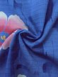 画像9: M0915B  女性用 浴衣（日本製）  綿   青, 花 【中古】 【USED】 【リサイクル】 ★★☆☆☆ (9)