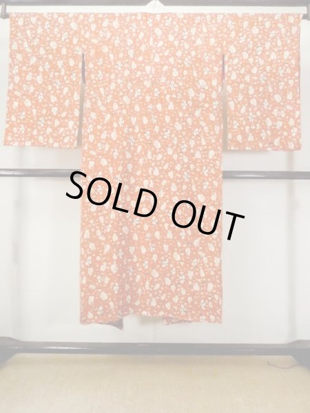 画像2: M0922A  女性用 襦袢  シルク(正絹)   赤色, 家 【中古】 【USED】 【リサイクル】 ★★★☆☆ (2)