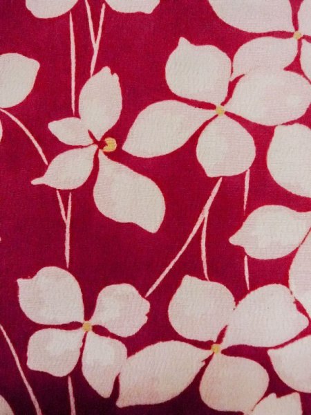 画像7: M0922B  女性用 襦袢  シルク(正絹)   アイボリー, 花 【中古】 【USED】 【リサイクル】 ★★☆☆☆ (7)