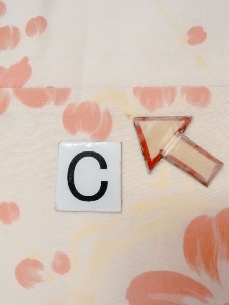 画像17: M0922B  女性用 襦袢  シルク(正絹)   アイボリー, 花 【中古】 【USED】 【リサイクル】 ★★☆☆☆ (17)