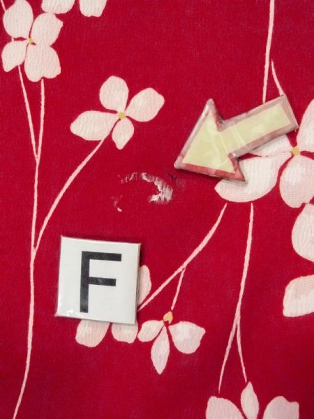 画像20: M0922B  女性用 襦袢  シルク(正絹)   アイボリー, 花 【中古】 【USED】 【リサイクル】 ★★☆☆☆ (20)