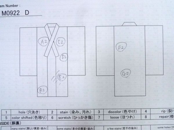 画像13: M0922D  女性用 襦袢  シルク(正絹)  淡い オリーブ, 花 【中古】 【USED】 【リサイクル】 ★★☆☆☆ (13)