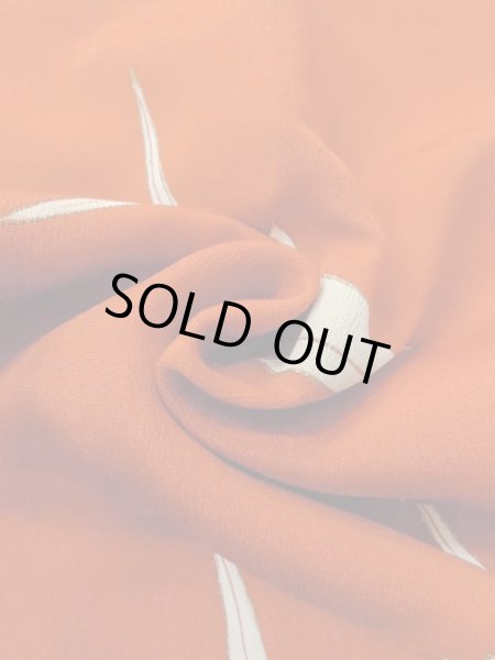 画像12: M0922E  女性用 襦袢 折り鶴柄 シルク(正絹)   赤色, 鶴 【中古】 【USED】 【リサイクル】 ★★★☆☆ (12)