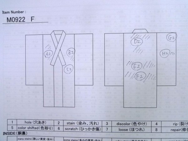 画像13: M0922F  女性用 襦袢  シルク(正絹)  淡い 桃色, 山 【中古】 【USED】 【リサイクル】 ★★☆☆☆ (13)