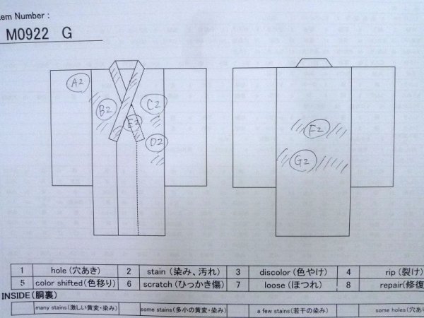 画像13: M0922G  女性用 襦袢  シルク(正絹) 淡い 薄い 白, 小さな点々 【中古】 【USED】 【リサイクル】 ★★☆☆☆ (13)