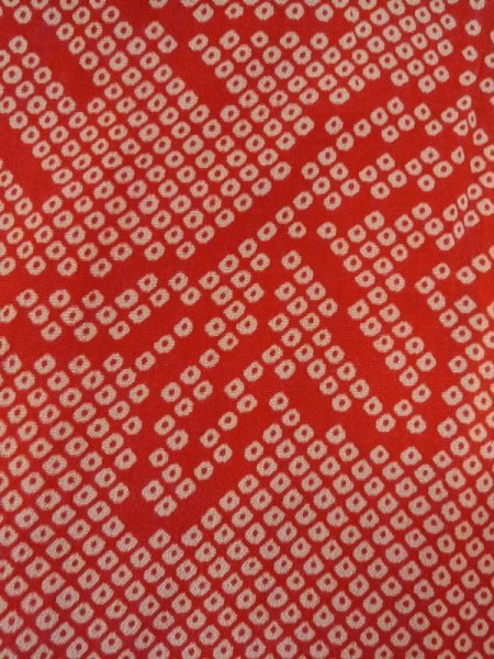 画像7: M0922H  女性用 襦袢  シルク(正絹)   赤色, 花 【中古】 【USED】 【リサイクル】 ★★★☆☆ (7)