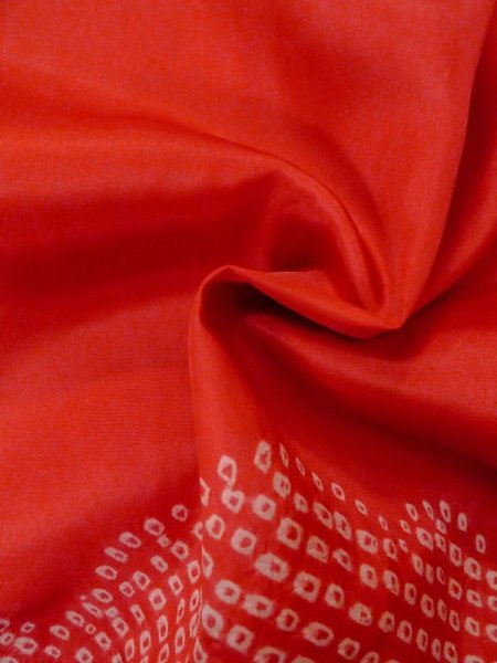 画像12: M0922I  女性用 襦袢 汚れ/染み、使用感あり シルク(正絹)   赤色, 雲 【中古】 【USED】 【リサイクル】 ★☆☆☆☆ (12)