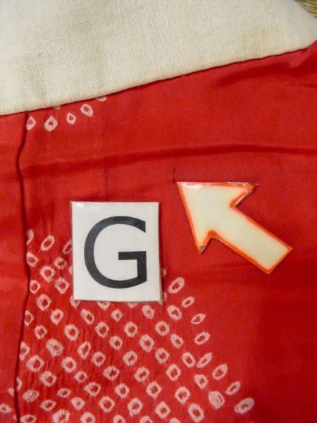 画像20: M0922I  女性用 襦袢 汚れ/染み、使用感あり シルク(正絹)   赤色, 雲 【中古】 【USED】 【リサイクル】 ★☆☆☆☆ (20)