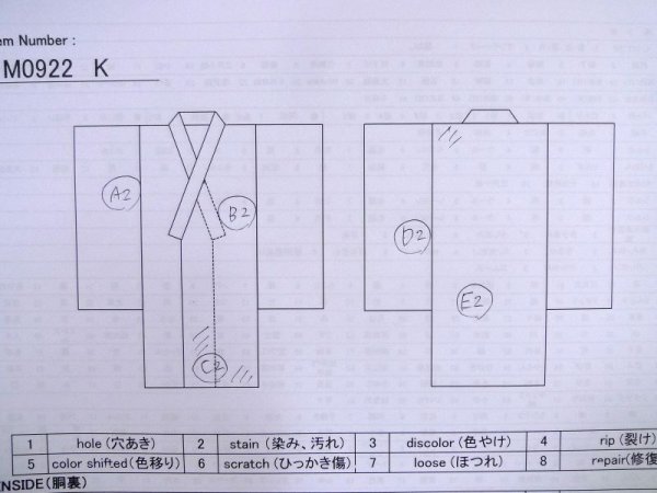 画像12: M0922K  女性用 襦袢  シルク(正絹)   赤色, 笹 【中古】 【USED】 【リサイクル】 ★★★☆☆ (12)