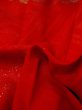 画像11: M0922L  女性用 襦袢  シルク（正絹）   赤色, 菊 【中古】 【USED】 【リサイクル】 ★★★☆☆ (11)