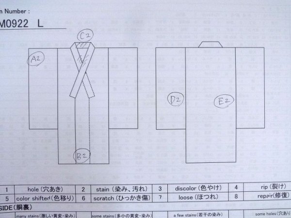 画像13: M0922L  女性用 襦袢  シルク(正絹)   赤色, 菊 【中古】 【USED】 【リサイクル】 ★★★☆☆ (13)