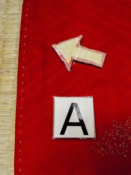 画像14: M0922L  女性用 襦袢  シルク(正絹)   赤色, 菊 【中古】 【USED】 【リサイクル】 ★★★☆☆ (14)