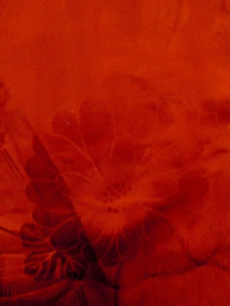 画像10: M0922O  女性用 襦袢  シルク(正絹)   赤色, 花 【中古】 【USED】 【リサイクル】 ★★☆☆☆ (10)