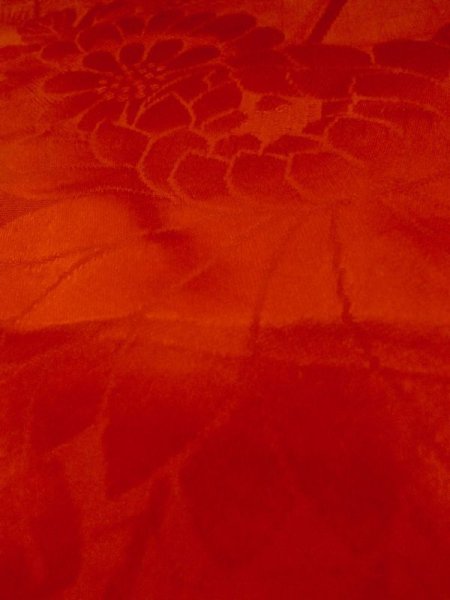 画像13: M0922O  女性用 襦袢  シルク(正絹)   赤色, 花 【中古】 【USED】 【リサイクル】 ★★☆☆☆ (13)