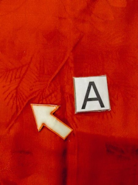 画像18: M0922O  女性用 襦袢  シルク(正絹)   赤色, 花 【中古】 【USED】 【リサイクル】 ★★☆☆☆ (18)