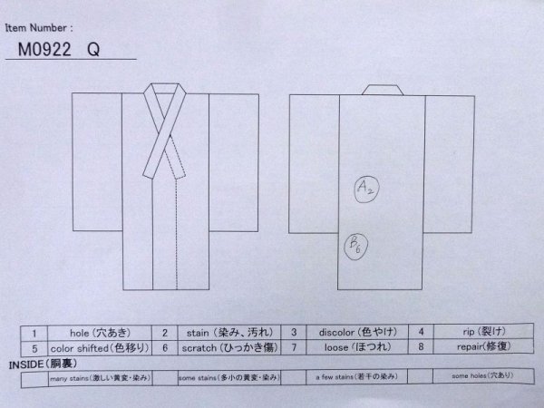 画像12: M0922Q  女性用 襦袢 地紋:手毬柄 シルク(正絹)   赤色,  【中古】 【USED】 【リサイクル】 ★★☆☆☆ (12)