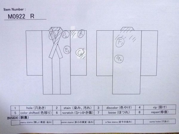 画像13: M0922R  女性用 襦袢  シルク(正絹)   赤色,  【中古】 【USED】 【リサイクル】 ★☆☆☆☆ (13)