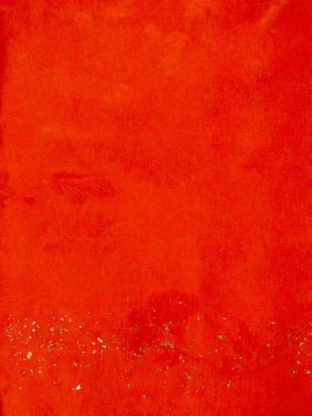 画像4: M0922S  女性用 襦袢 地紋:もみじ、鶴柄 化繊   赤色,  【中古】 【USED】 【リサイクル】 ★★☆☆☆ (4)