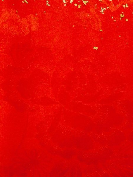 画像8: M0922S  女性用 襦袢 地紋:もみじ、鶴柄 化繊   赤色,  【中古】 【USED】 【リサイクル】 ★★☆☆☆ (8)