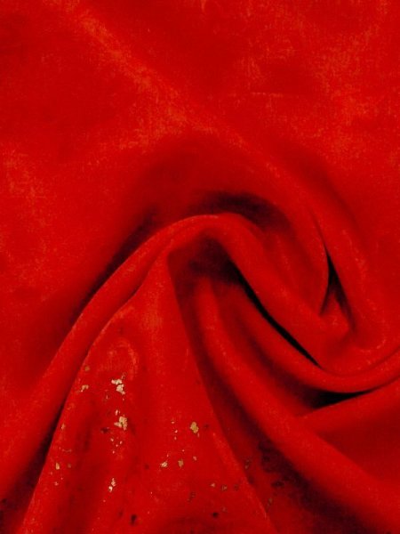 画像13: M0922S  女性用 襦袢 地紋:もみじ、鶴柄 化繊   赤色,  【中古】 【USED】 【リサイクル】 ★★☆☆☆ (13)