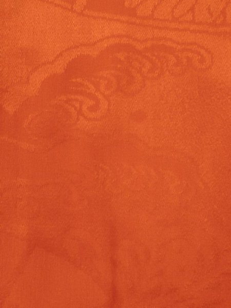 画像6: M0922V  女性用 襦袢 経年劣化、使用感あり、半衿は化繊 シルク（正絹）   朱赤,  【中古】 【USED】 【リサイクル】 ★☆☆☆☆ (6)