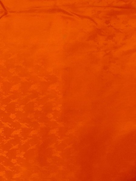 画像3: M0922W  女性用 襦袢 経年劣化、使用感あり、すそ綿入り シルク(正絹)   朱赤,  【中古】 【USED】 【リサイクル】 ★☆☆☆☆ (3)