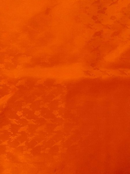 画像4: M0922W  女性用 襦袢 経年劣化、使用感あり、すそ綿入り シルク(正絹)   朱赤,  【中古】 【USED】 【リサイクル】 ★☆☆☆☆ (4)